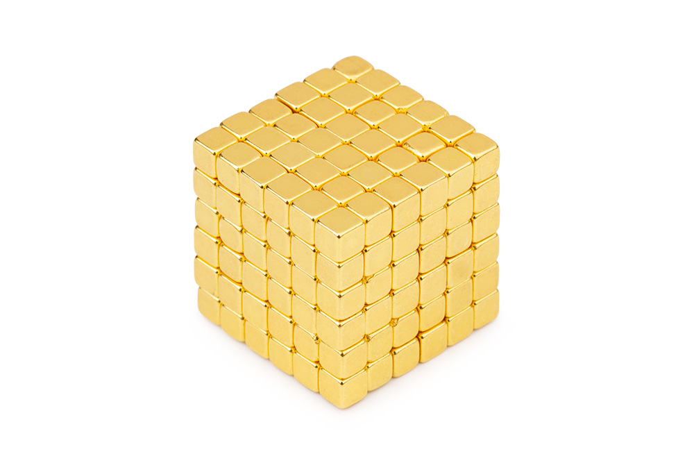 Forceberg TetraCube - куб из магнитных кубиков 4 мм, золотой, 216 элементов в Екатеринбурге