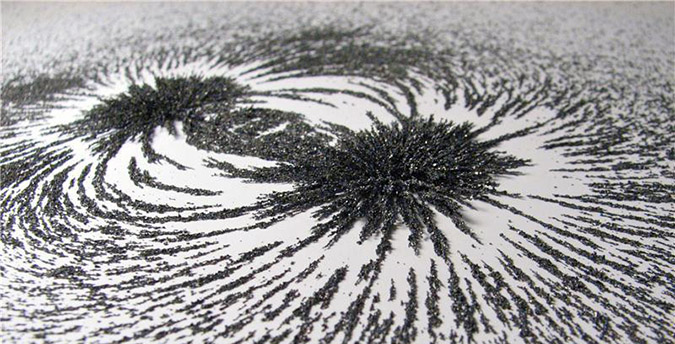 Самый старый метод визуализации магнитных полей - с помощью железных опилок