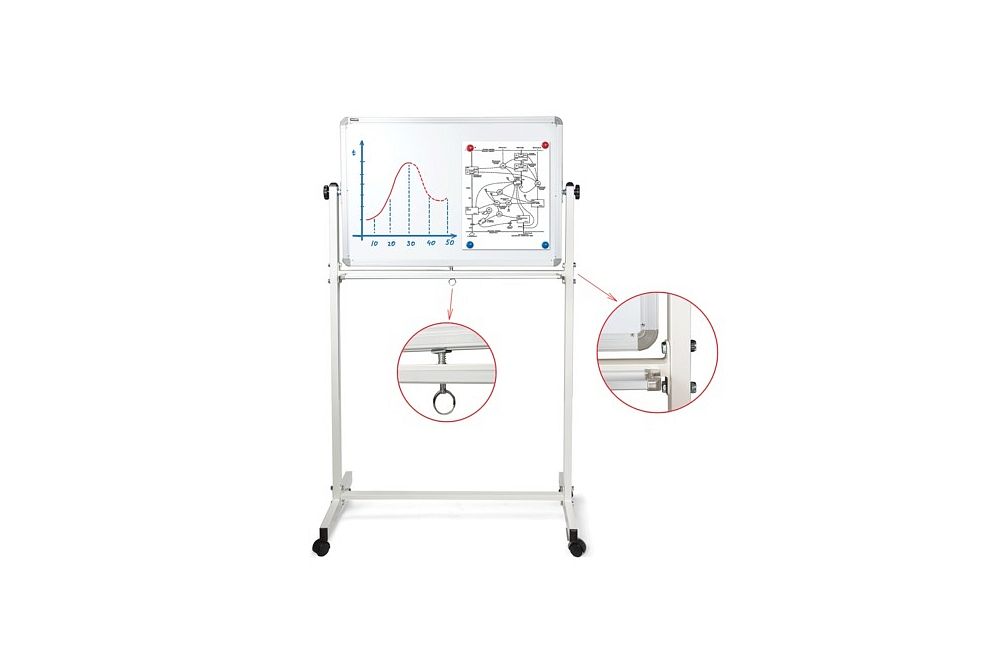 Доска магнитно-маркерная Brauberg 60х90 см, передвижная двухсторонняя в Курске
