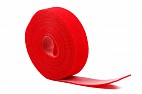 Многоразовая нейлоновая лента-липучка Forceberg Home & DIY 25 мм для стяжки и подвязки, красная, 5 м