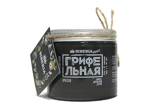 Грифельная краска Siberia Kraft 0.2 литр, на 2 м², Черный бархат в Москве