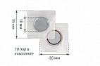 Магнитная кнопка застежка Forceberg для потайного вшивания 18 мм в ПВХ корпусе, 10 пар