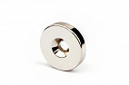 Неодимовый магнит диск 25х5 мм с зенковкой 5.5/10.4 мм, N38SH