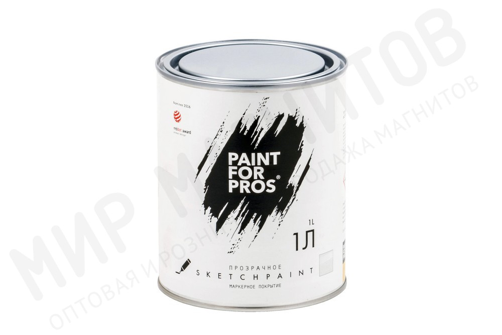 Быстросохнущая маркерная краска SketchPaint, прозрачная глянцевая 1 л, на 14 м² в Подольске
