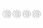 Магнитная кнопка застежка Forceberg пришивная металлическая плоская Ø21 мм, цв. Белый, 4 шт
