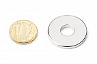 Неодимовый магнит кольцо 30х10х3.5 мм. диаметральное, N42