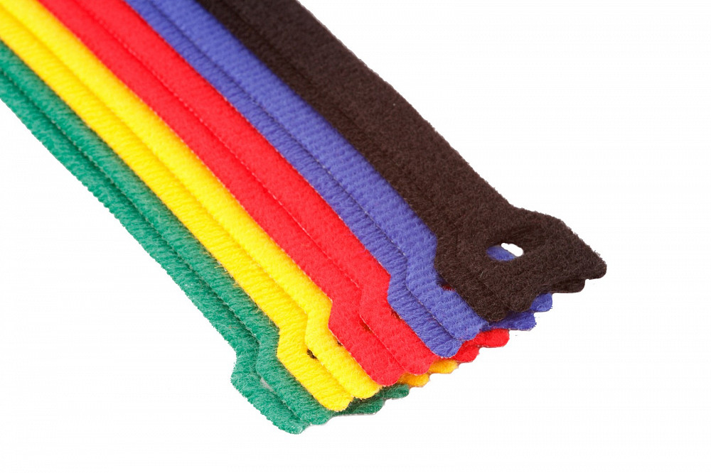 Многоразовые нейлоновые цветные хомуты-липучки Forceberg Home&DIY 150х12 для стяжки и подвязки, 10шт в Туле