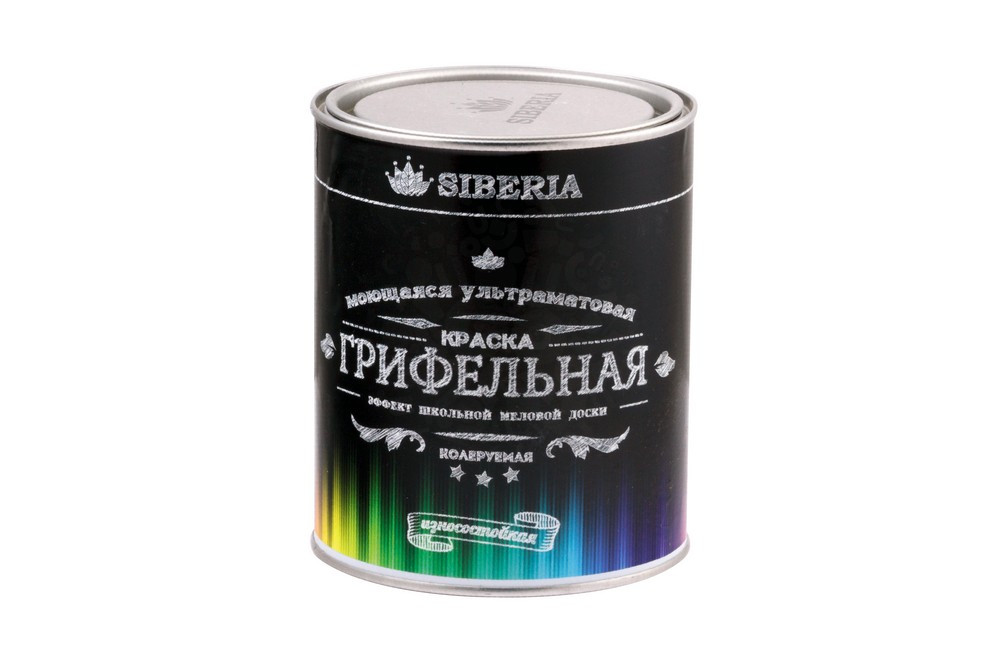 Грифельная краска Siberia 0.9 литр, база С, на 8 м², белая в Москве