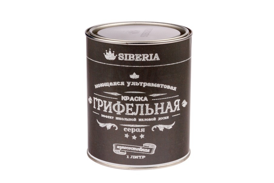 Грифельная краска Siberia 1 литр, на 5 м², серая в Твери