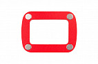 Магнитный курсор для календаря прямоугольный, окно 30х20 мм, красный, 4 магнита