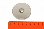 Неодимовый магнит диск 50х5 мм с зенковкой 5/13 мм