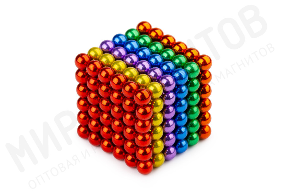 Forceberg Cube - конструктор-головоломка из магнитных шариков 5 мм, цветной, 216 элементов, 6 цветов в Москве