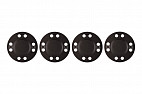 Магнитная кнопка застежка Forceberg пришивная металлическая плоская Ø21 мм, цв. Черный, 4 шт