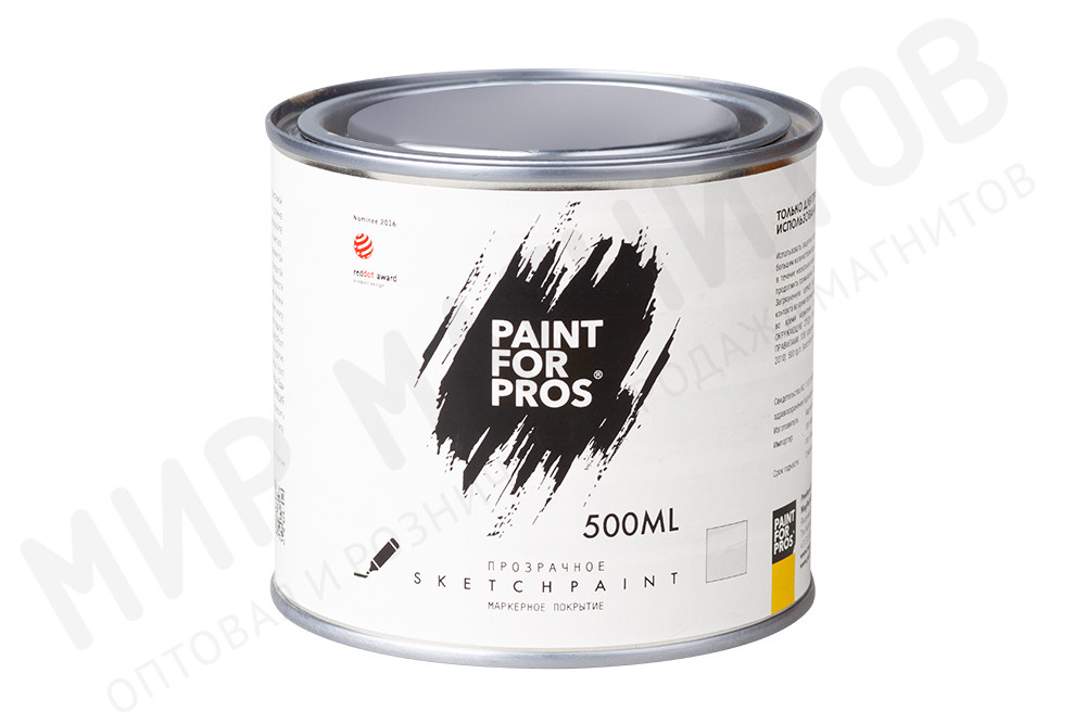 Быстросохнущая маркерная краска SketchPaint, прозрачная глянцевая 0.5 л, на 7 м², белая в Ижевске