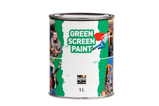 Краска для создания хромакея GreenscreenPaint 1 литр, на 5 м², зеленая в Москве