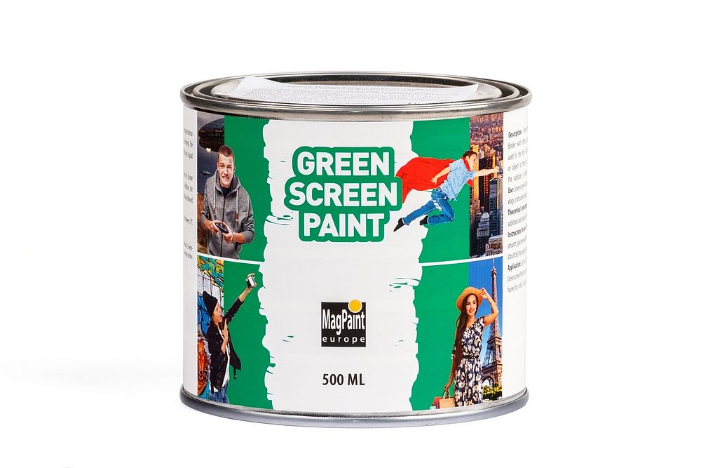 Краска для создания хромакея GreenscreenPaint 0,5 литра, на 2,5 м², зеленая в Москве