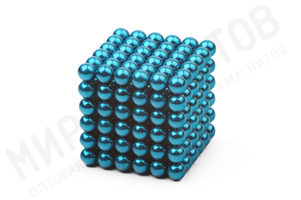 Forceberg Cube - конструктор-головоломка из магнитных шариков 5 мм, бирюзовый, 216 элементов в Новосибирске