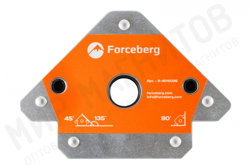 Усиленный магнитный уголок для сварки и монтажа конструкций для 3 углов Forceberg, усилие до 50 кг в Казани