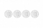 Магнитная кнопка застежка Forceberg пришивная металлическая плоская Ø12,5 мм, цв. Белый, 4 шт