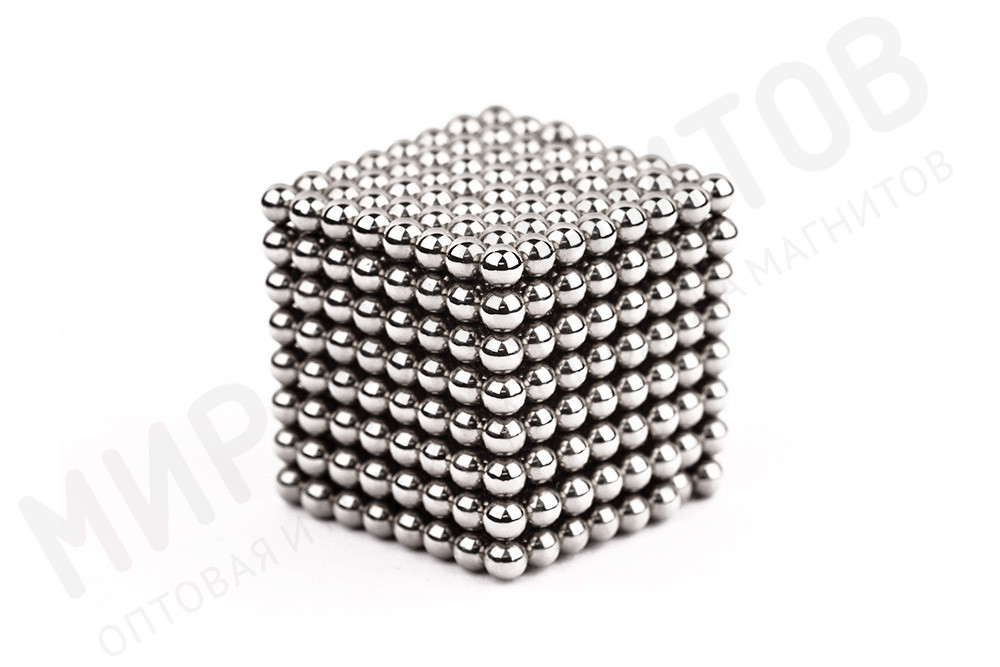 Forceberg Cube - конструктор-головоломка из магнитных шариков 2,5 мм, стальной, 512 элементов в Тамбове
