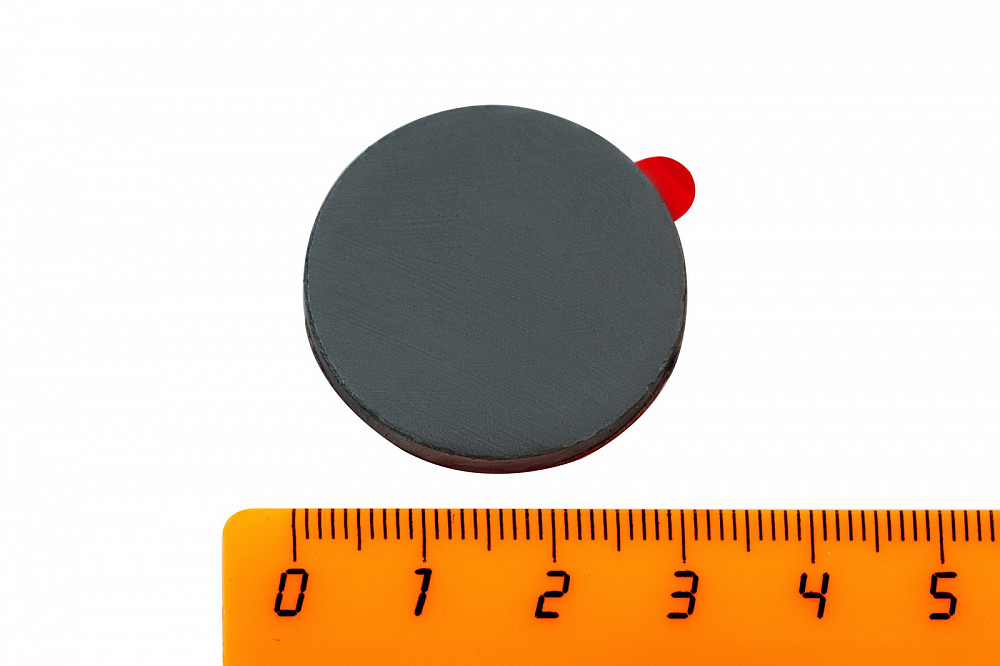 Ферритовый магнит диск 30х3 мм с клеевым слоем, 4 шт, Forceberg в Ижевске