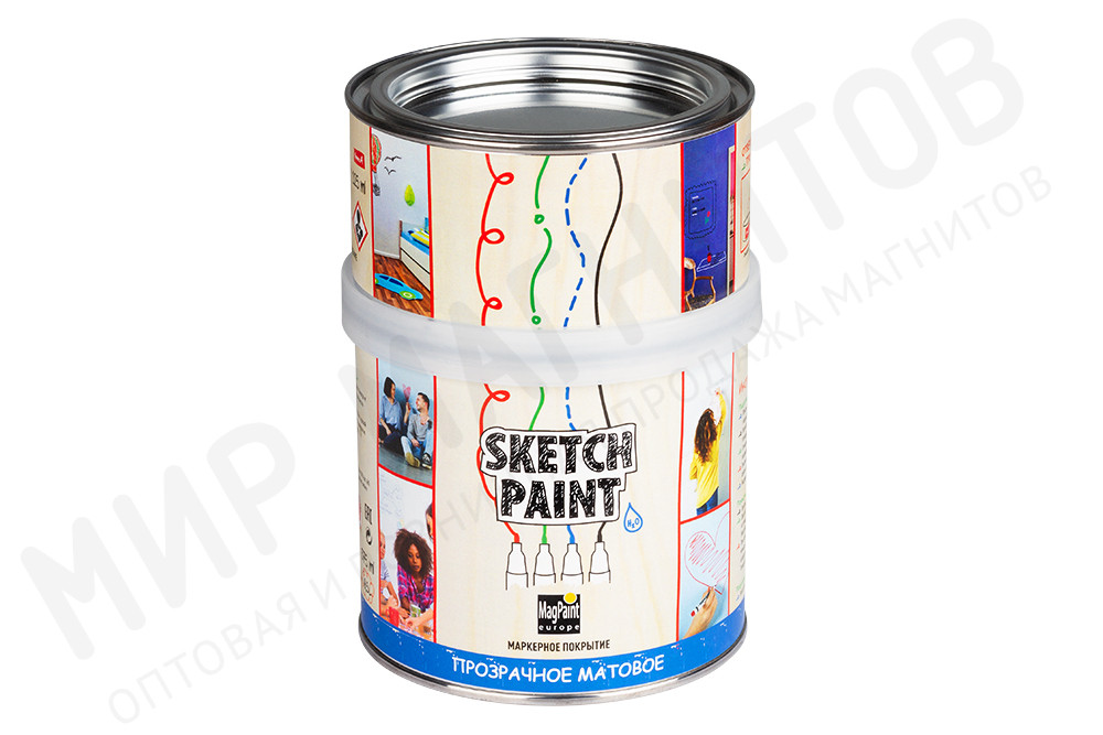 Маркерное покрытие SketchPaint, прозрачное матовое, 0,5 литр, на 4 м² в Перми