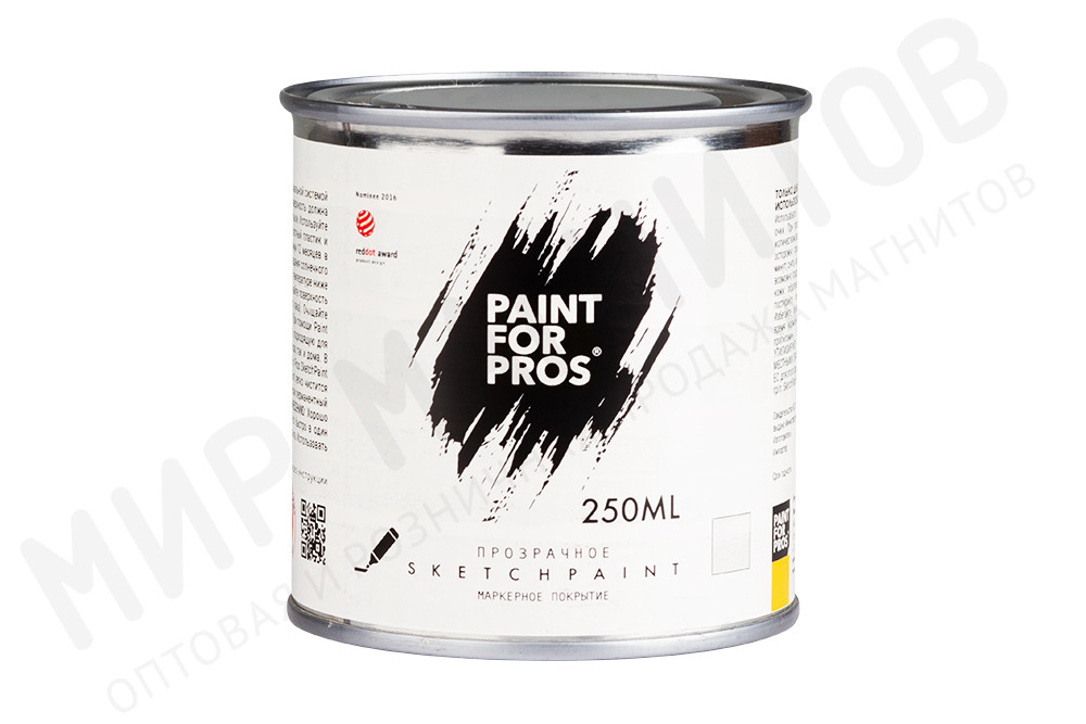 Быстросохнущая маркерная краска SketchPaint, прозрачная глянцевая 0.25 л, на 3.5 м², белая в Екатеринбурге