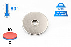 Неодимовый магнит диск 40х5 мм с зенковкой 5.5/10 мм