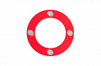 Магнитный курсор для календаря круглый, окно 25 мм, красный с 4 магнитами