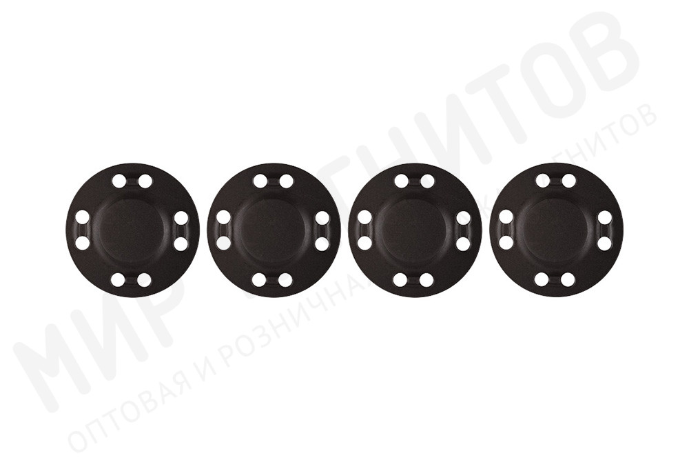 Магнитная кнопка застежка Forceberg пришивная металлическая плоская Ø12,5 мм, цв. Черный, 4 шт в Воронеже