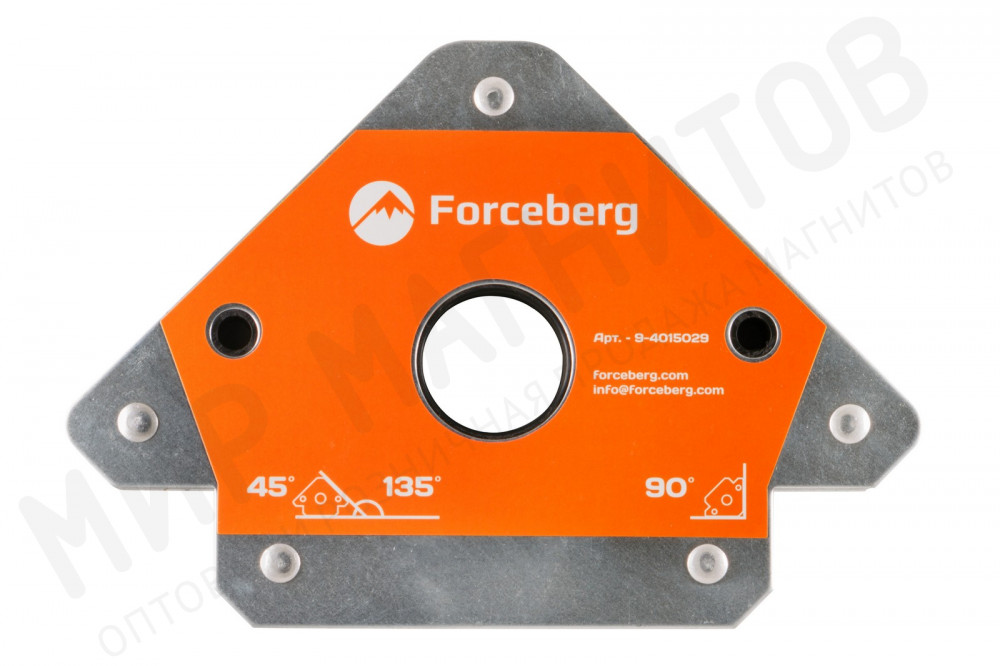 Усиленный магнитный уголок для сварки и монтажа конструкций для 3 углов Forceberg, усилие до 75 кг в Калуге
