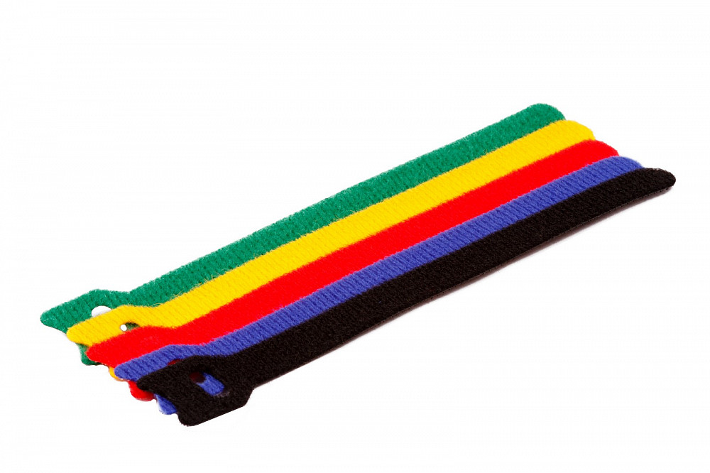 Многоразовые нейлоновые цветные хомуты-липучки Forceberg Home&DIY 150х12 для стяжки и подвязки, 5 шт в Иваново