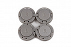 Магнитная кнопка застежка Forceberg пришивная пластиковая Ø21,5 мм, цв. Серый, 4 шт