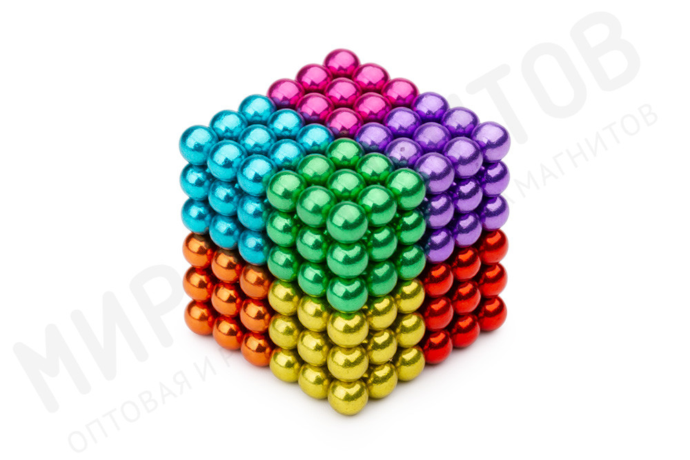 Forceberg Cube - конструктор-головоломка из магнитных шариков 5 мм, цветной, 216 элементов, 8 цветов в Москве