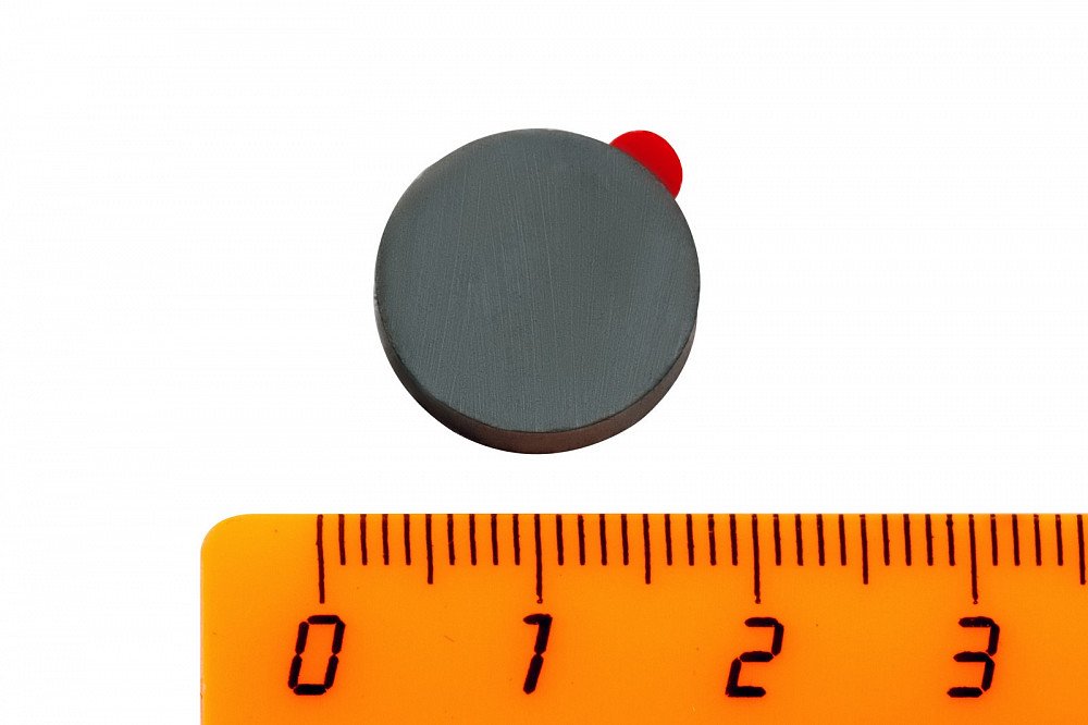 Ферритовый магнит диск 15х3 мм с клеевым слоем, 30 шт, Forceberg в Ярославле