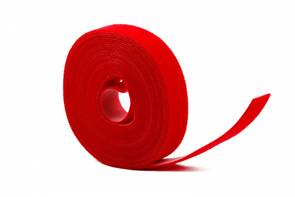 Многоразовая нейлоновая лента-липучка Forceberg Home & DIY 20 мм для стяжки и подвязки, красная, 5 м в Самаре