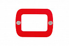 Магнитный курсор для календаря прямоугольный, окно 30х20 мм, красный с 2 магнитами