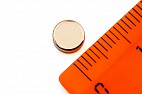 Неодимовый магнит диск 6х2 мм, золотой