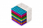Forceberg Cube - куб из магнитных шариков и кубиков 5 мм, цветной/стальной, 512 элементов