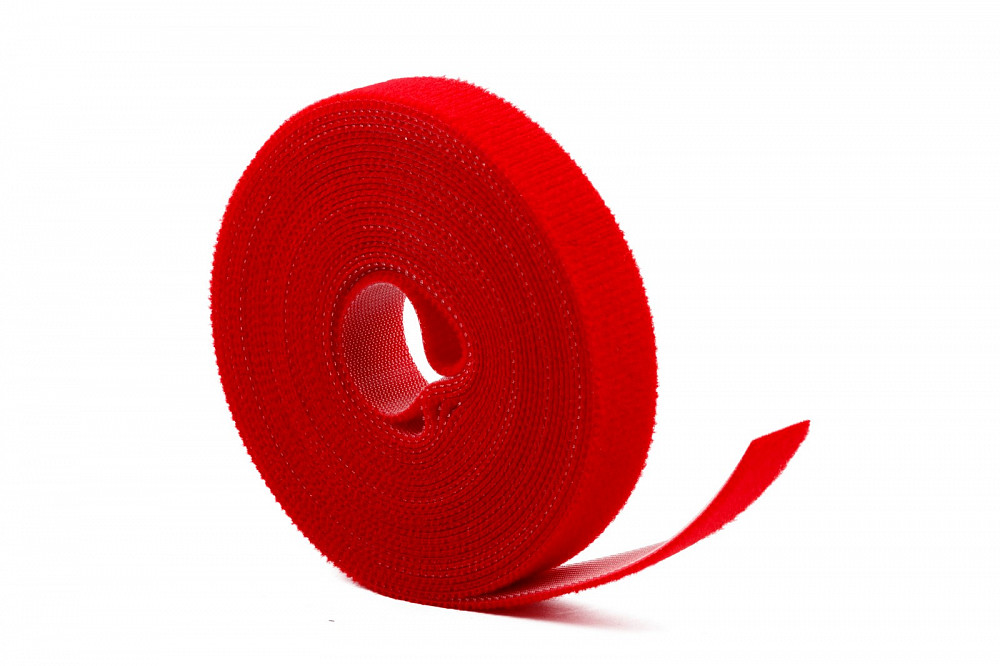 Многоразовая нейлоновая лента-липучка Forceberg Home & DIY 16 мм для стяжки и подвязки, красная, 5 м в Орле